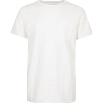 Boys white textured t-shirt